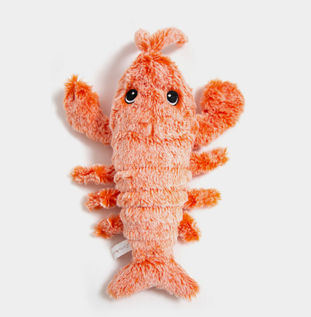 Pet Toys Electric Jumping Shrimp USB Charging Simulation Lobster Funny Cat Plush Pets Toy