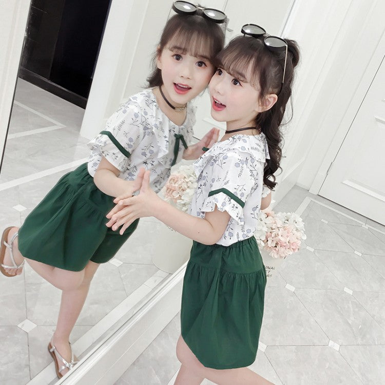 Western Style Children's Two-piece Shorts For Big Kids