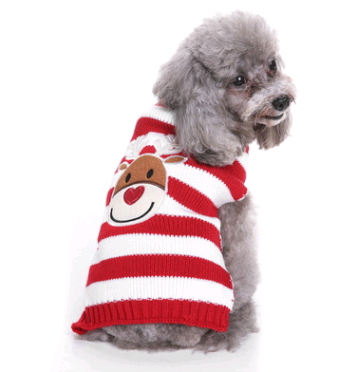 Pet Christmas Sweater Knit Turtleneck Pet Clothes Sweater Dog Sweater