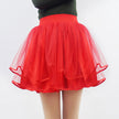 Fashion Women's High Waist Stitching Black Mesh Skirt