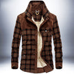 Men Thicken Warm Fleece Jackets Coats Pure Cotton Plaid Jacket Military Clothes