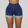 Stylish Simple High Elastic Women's Denim Shorts