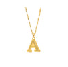 26 letters gold-plated pendant necklace