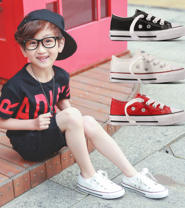 Canvas shoes non-slip casual shoes student parent-child shoes new baby shoes white shoes