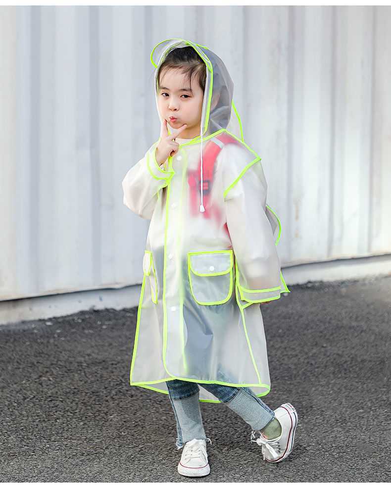 Hiking Poncho Kids Fashion Transparent Raincoat