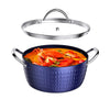 Casserole Dish, Induction Saucepan with Lid, 24cm/ 2.2L Stock Pots