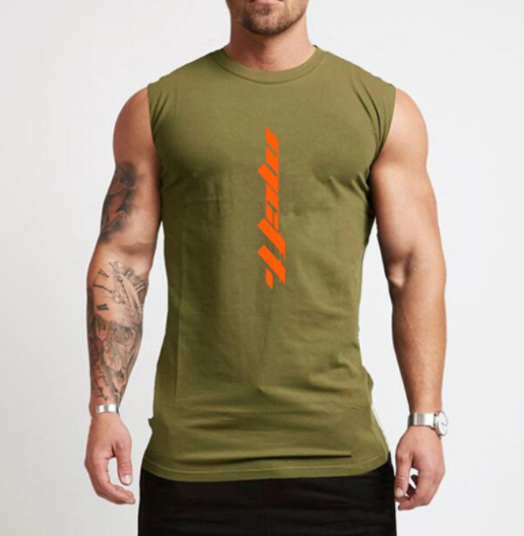 Gym Sleeveless Shirt Cotton Tank Top for Men Sportswear Vest