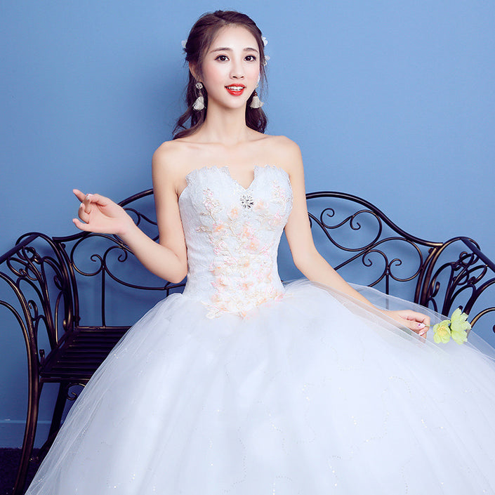 Strapless Bride Wedding Dress For Wedding Studio