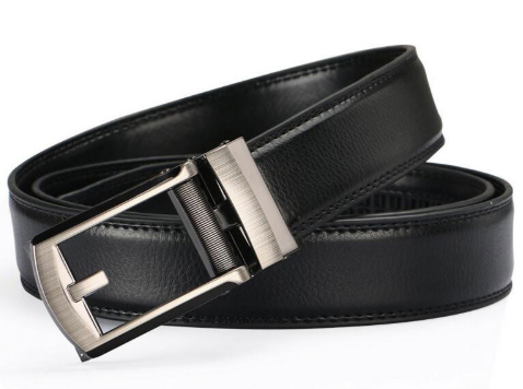 TV Belt Men's Comfort Click Fake Pin Buckle Men's Leather Belt