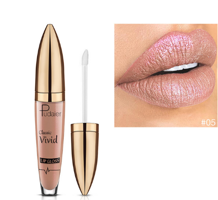 Pudaier matte pearlescent lip gloss non-stick cup diamond lip gloss