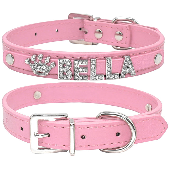 Personalized Cat Collar Rhinestone Puppy Small Dogs Collars