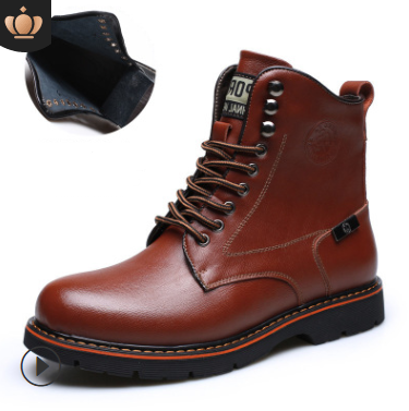 men's casual Martin boots men's plus velvet boots, shoes fashion military boots