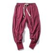 Men Cotton Jacket Retro Cardigan Pants