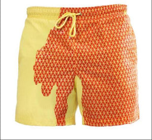 Discoloration In Water  Beach Sports Fitness Shorts  Quick-Drying Swimming Trunks  Temperature Change