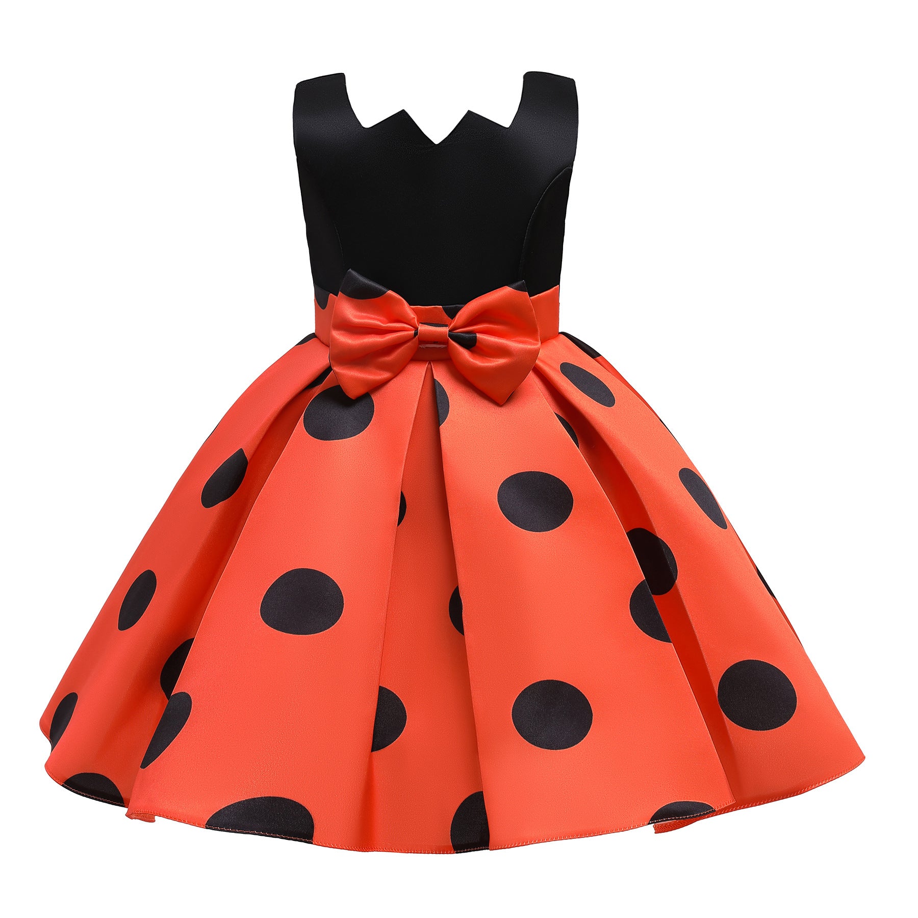 Princess Skirt Polka Dot Print Bowknot Kids Skirt