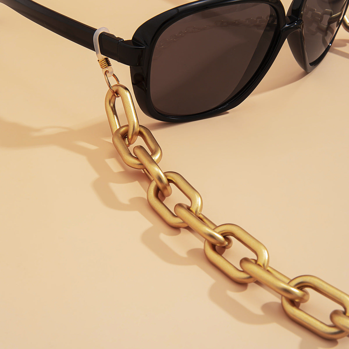 Matte Thick Cross Chain Glasses Chain Hip-hop Hollow Single-layer Geometric Accessories