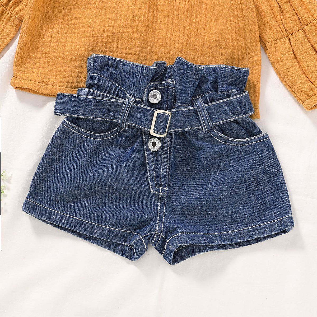 Baby & Kids Pure Cotton & Linen Denim Suit