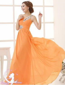 evening dress, single shoulder dinner party host, evening dress, banquet dress girl