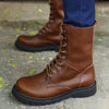 Winter high top men's shoes leather military boots men's plus fleece high top Martin boots