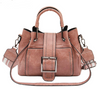 Double Leather Bucket Bag Handbag