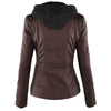 Europe Hot Removable Solid Leather Jacket Lapel Ms.