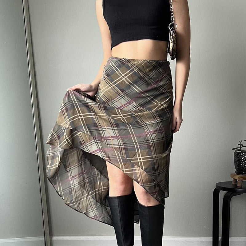 Fashion Print Casual Style Double Skirt