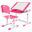 Height Adjustable Study Desk And Chair Set Pull Out Drawer With Tilted Desktop