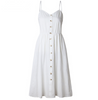 Suspender Button Pocket Halter Dress