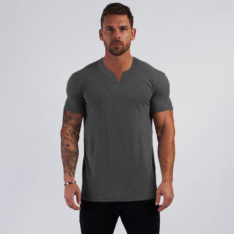 Fashion Casual Breathable Fitness Blank Training Short Sleeved Shirt