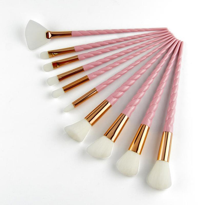 10PCS Makeup Brushes Kit Beauty Foundation Blending Blus