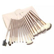 12 Creamy White Makeup Brush Set Fanshaped 24 Champagne Cosmetics Synthetic Hair