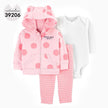 Hooded Long Sleeve Jacket Bodysuit Three Piece Kids' Suit