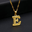 26 letters gold-plated pendant necklace