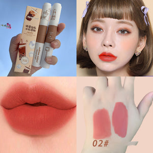 Two-headed Lipstick Lip Glaze Two-in-one Matte Velvet Lipstick