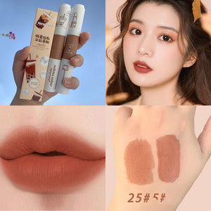 Two-headed Lipstick Lip Glaze Two-in-one Matte Velvet Lipstick