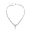 Fashion Pearl Cross Necklace For Men