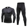 Men's Compression Run jogging Suits Long t shirt And Pants 2pcs