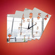 Acrylic Mirror Wall Clock Poker Creative Living Room