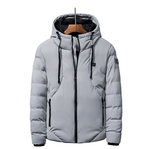 Cotton Coat USB Smart Electric Heated Jackets Winter Thicken Down Hooded Outdoor Hiking Ski Clothing 7XL