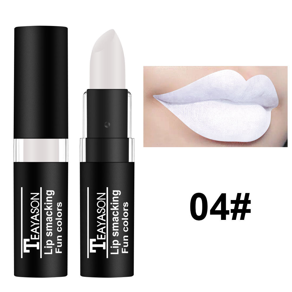 Dark Lipstick White Nude Color Vampire Halloween Creative Makeup Retro