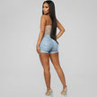 Stylish Simple High Elastic Women's Denim Shorts