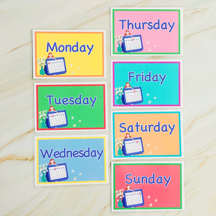 English Card Waterproof Flash Card Sunday Kindergarten Classroom Decoration Teacher's Teaching Aids Word Card