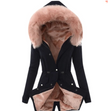 Hooded Drawstring Plush Jacket Women