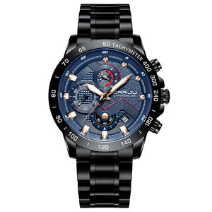 Multi-function six-needle stainless steel watch