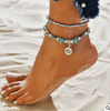 Yoga Anklet Turtle Bracelet Beach Pendant Starfish Pearl Retro Turtle Anklet