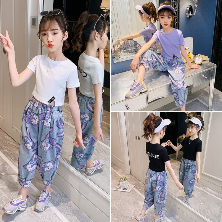 Fashionable Korean Style Sports And Leisure Suit For Big Kids