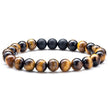 Tiger eye couple bracelets matte black agate beads bracelet