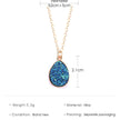 Simple Water Drop Pendant Fashion Sweet Crystal Cluster Necklace