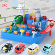 Cars Pass Through Big Adventure Parking Lot Rail Car Toy