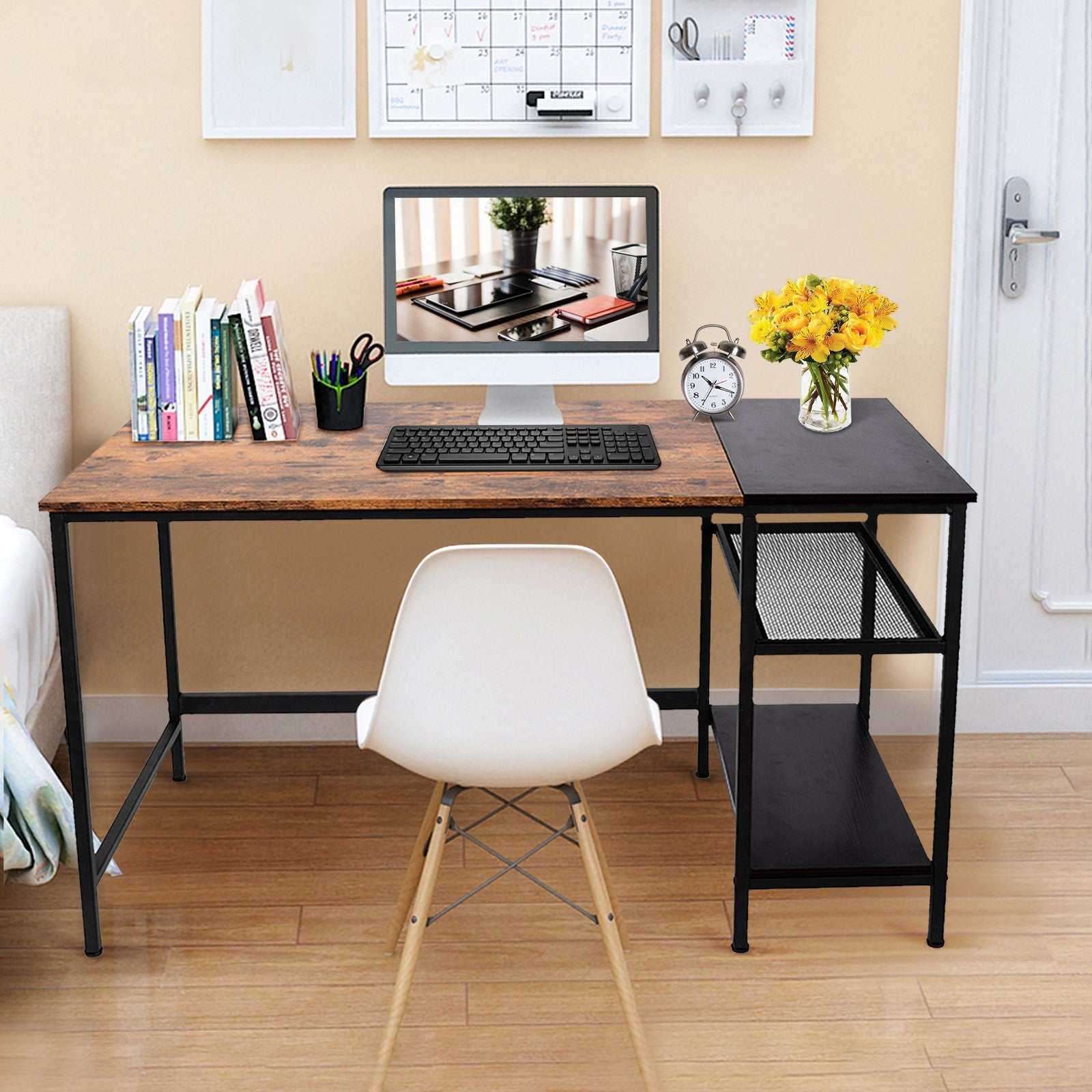 Modern Style Desk for Home Office, Sturdy Writing Desk, Computer Desk 47''